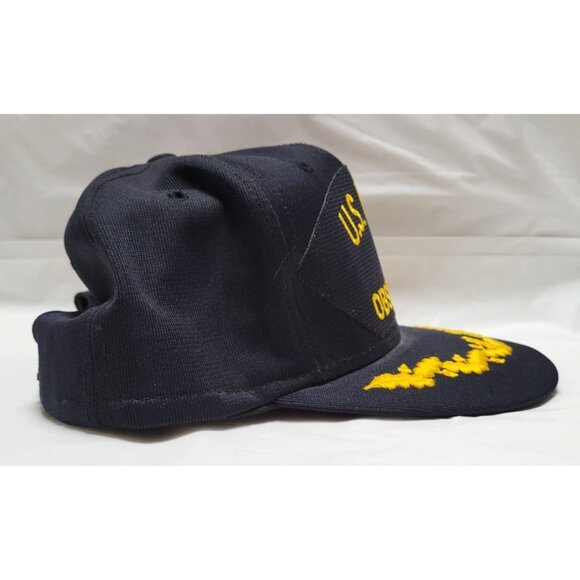 U.S. Naval Observatory Black Hat Gold Embroidery Adjustable Snapback Adult Large - Picture 4 of 7